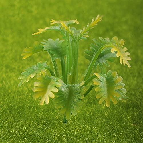 Rileryan 90 Pcs Mixed Model Plants Miniature Plants Mini Model Trees Green Shrubs Bush Model for Train Scenery Railway Sand Military Layout Park Garden Scene - Image 5